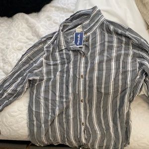 American Eagle: oversized grey flannel